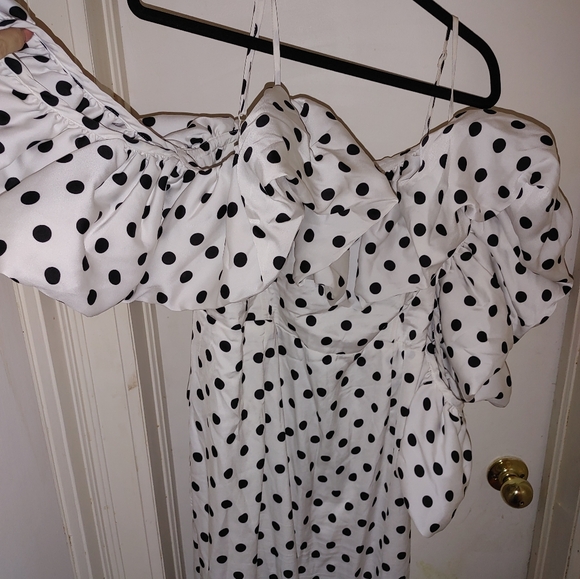 Boohoo WHITE Polkadot Dress - Picture 5 of 6